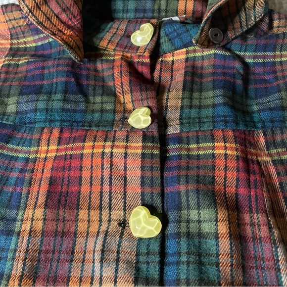 Flannel ruffle dress by SOS Meme Club w/detachable bunny hood Medium - Picture 4 of 15